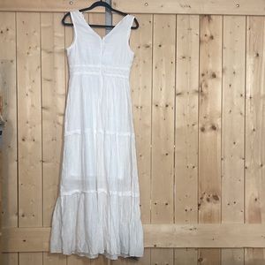 Rebellion White Lace Detail Maxi